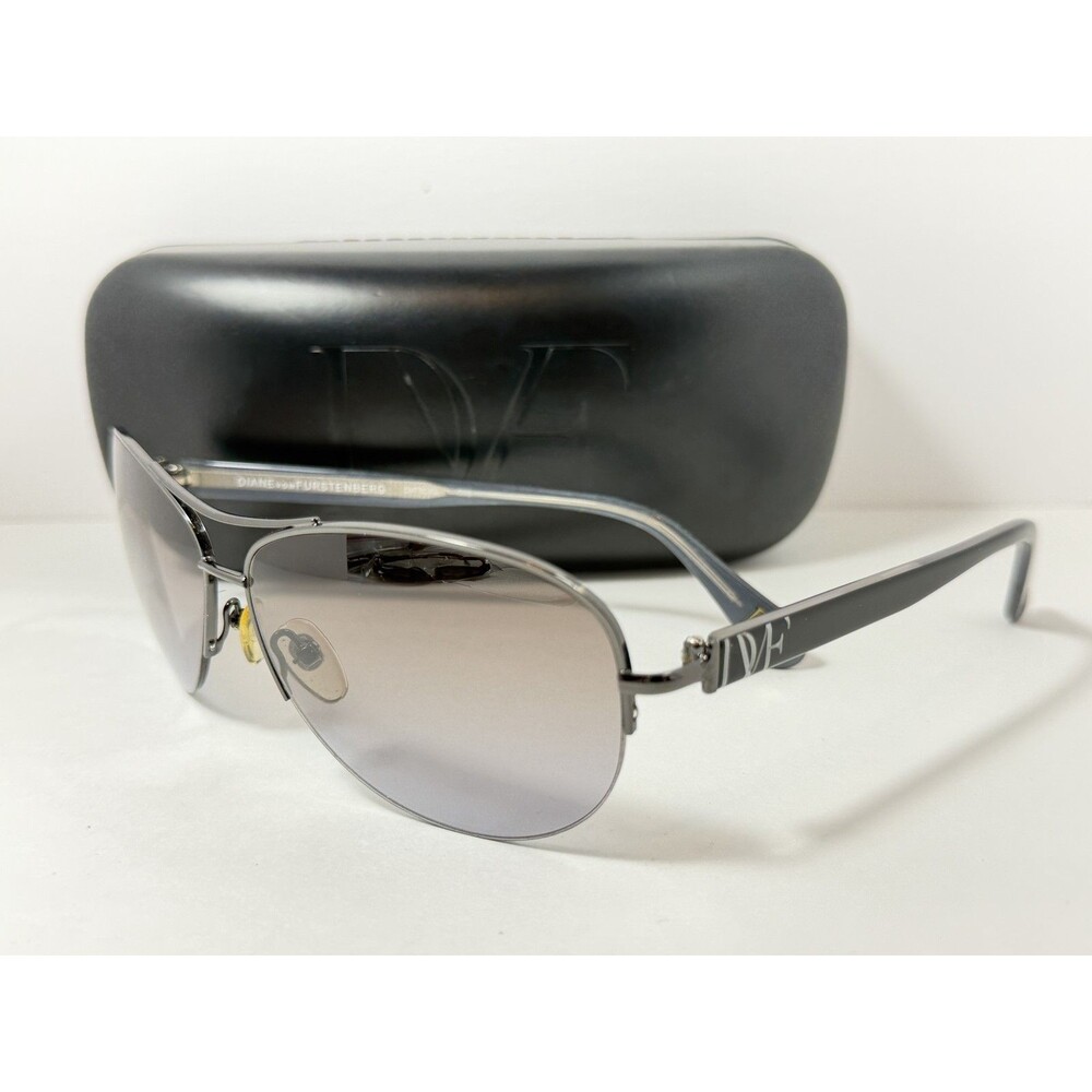 Diane von Furstenberg DVF598S Aviator Sunglasses Women's Brown Gradient Lens
